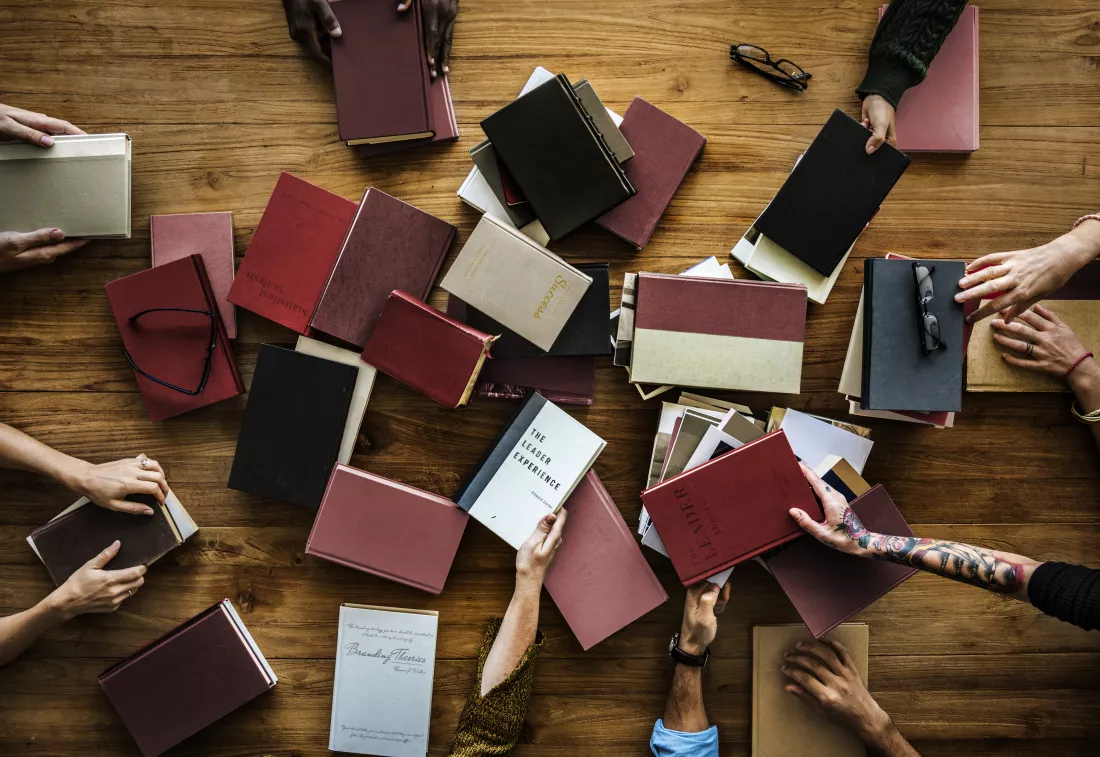 bunch-books-table